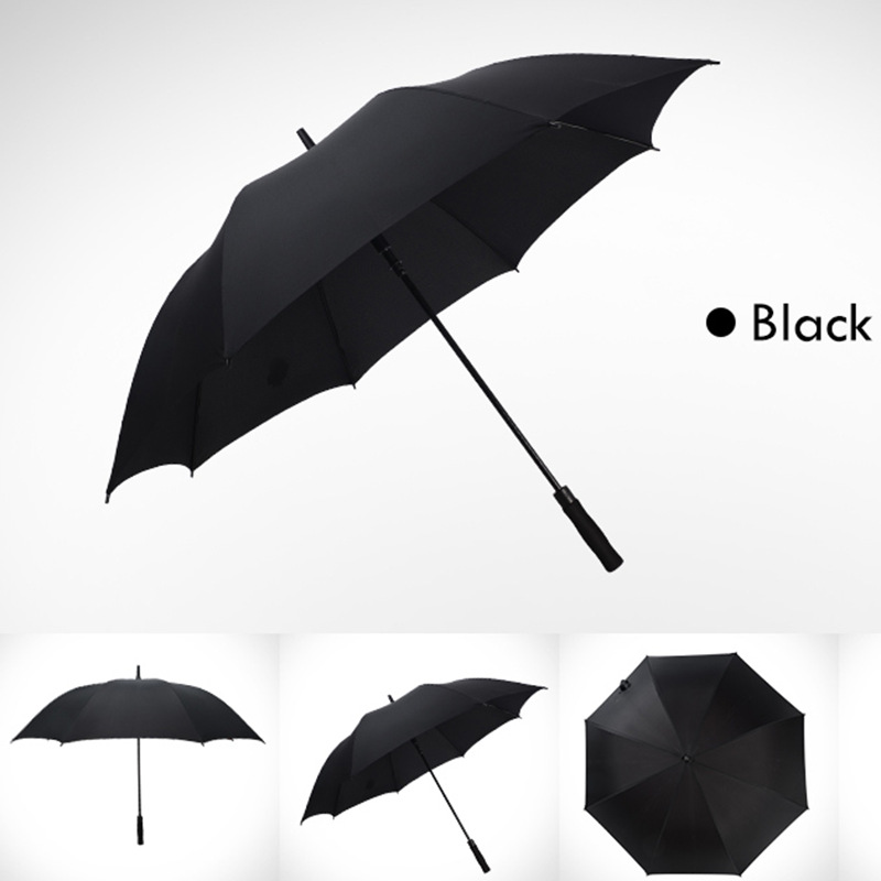 黑色30寸双层防晒直杆伞