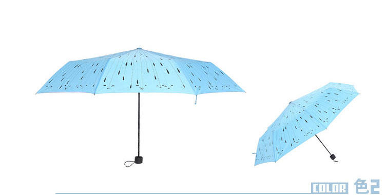 淡蓝色22寸浪漫流星创意折叠伞