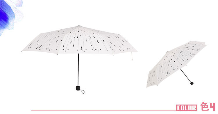白色22寸浪漫流星创意折叠伞