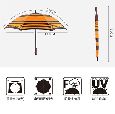 23寸玻纤创意直杆伞产品参数