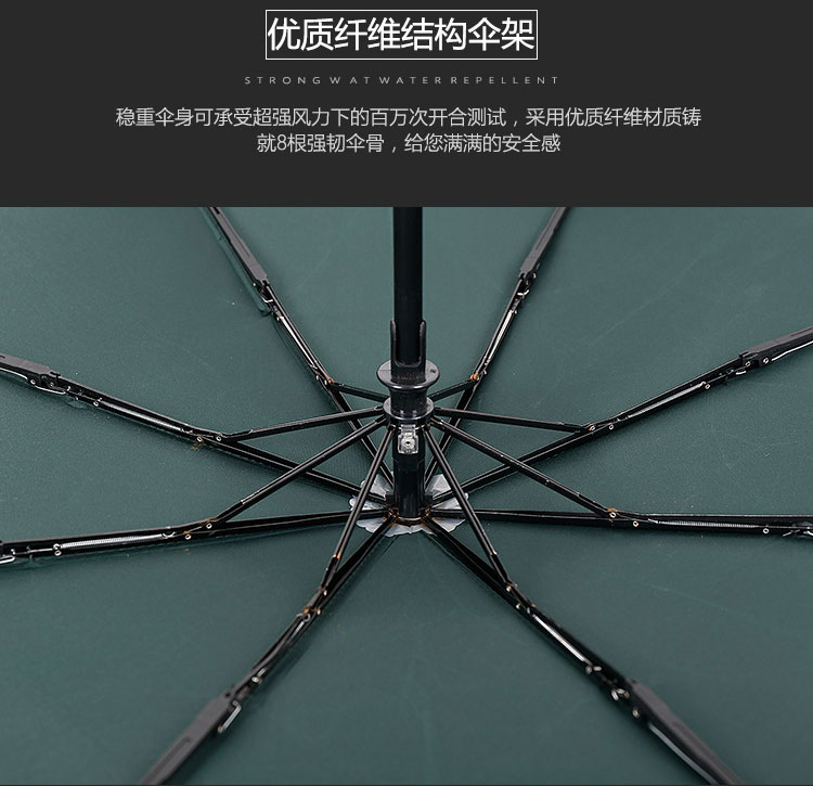 22寸全自动礼品广告折叠伞优质纤维伞架