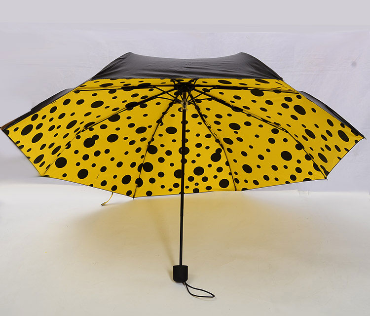 黑胶零透光防紫外线时尚波点太阳伞