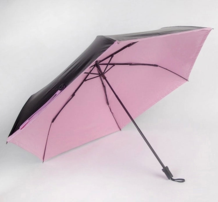 雨伞厂家热销批发  21寸折叠过彩胶防嗮小黑伞遮阳广告雨伞定做