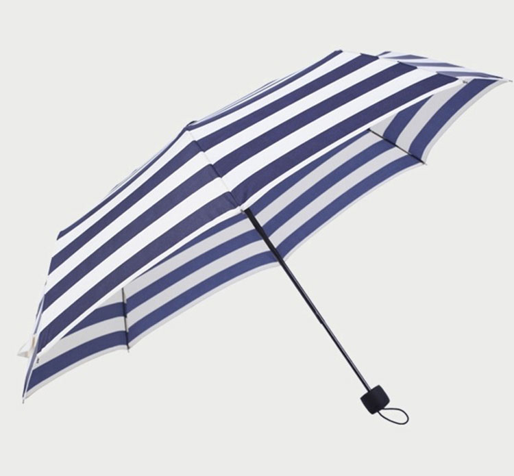 雨伞厂家 23寸折叠条纹创意广告伞定做批发